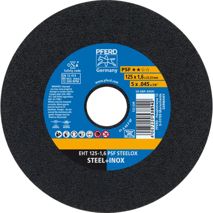 PFERD Trennscheiben EHT 125-1,6 PSF STEELOX (10)