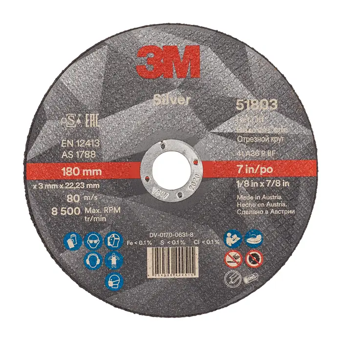 3M Silver Trennscheibe, T41, 180 mm x 3,0 mm x 22 mm