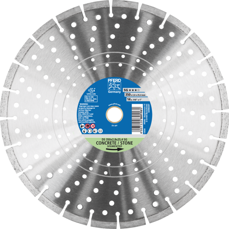 PFERD Diamantwerkzeuge für die Bauindustrie DS 350 x 2,8 x 25,4 SG
