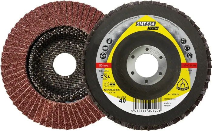 Klingspor - SMT 314 Schleifmopteller, 180 x 22,23 mm Korn 60 gewölbt