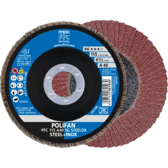 PFERD POLIFAN-Fächerscheiben PFC 115 A 40 PSF STEELOX