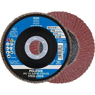 PFERD POLIFAN-Fächerscheiben PFC 115 A 40 PSF STEELOX