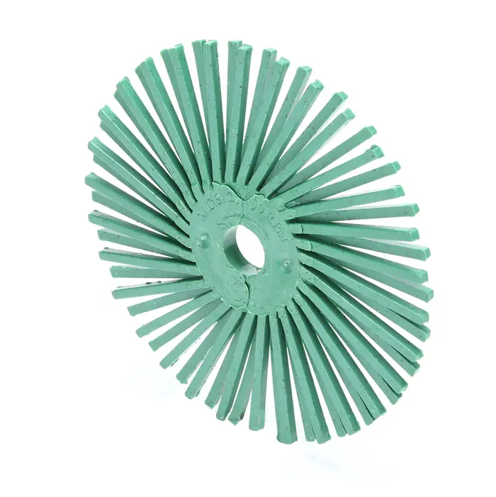 Scotch-Brite Radial Bristle Brush RB-ZB, grün, 76,2 mm x 9,5 mm, P80, Typ A