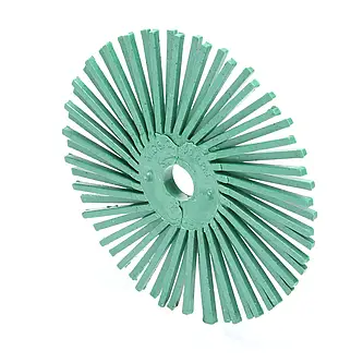 Scotch-Brite Radial Bristle Brush RB-ZB, grün, 76,2 mm x 9,5 mm, P80, Typ A