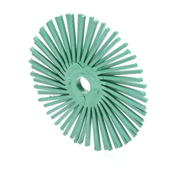 Scotch-Brite Radial Bristle Brush RB-ZB, grün, 76,2 mm x 9,5 mm, P80, Typ A