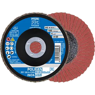 PFERD POLIFAN-Fächerscheiben PFF 100 A-COOL 60 SG INOX+ALU/16,0