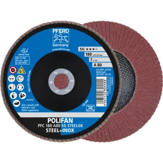 PFERD POLIFAN-Fächerscheiben PFC 180 A 80 SG STEELOX