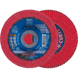 PFERD POLIFAN-Fächerscheiben PFR 125-L Z40 SGP CURVE STEELOX (2)