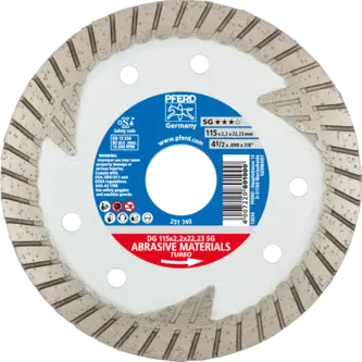 PFERD Diamantwerkzeuge für die Bauindustrie DG 115 x 2,2 x 22,23 SG