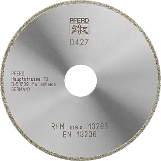 PFERD Dia.- und CBN-Trennwerkzeuge Galvanik D1A1R 115-2-22,23 D 427 GAD