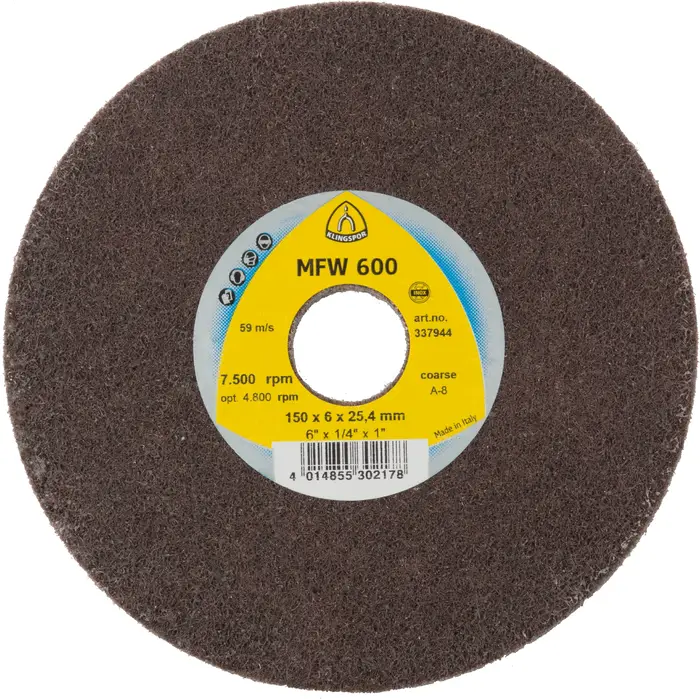 Klingspor - MFW 600 UNITIZED WHEEL Kompaktscheibe, 150 x 6 x 25,4 mm Coarse Siliziumkarbid