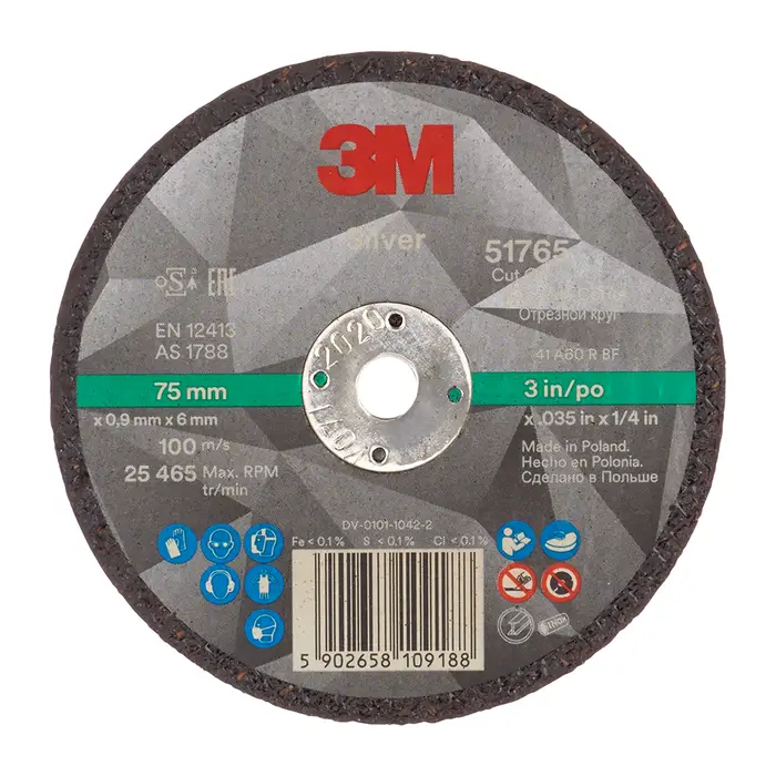 3M Silver Trennscheibe, T41, 75 mm x 0,9 mm x 6 mm