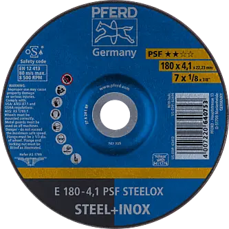 PFERD Schruppscheiben E 180-4,1 PSF STEELOX