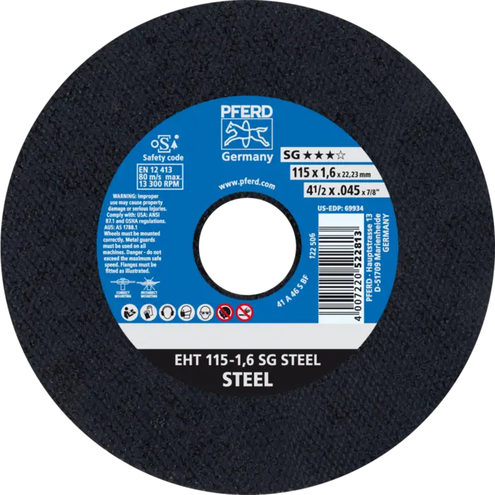 PFERD Trennscheiben EHT 115-1,6 SG STEEL