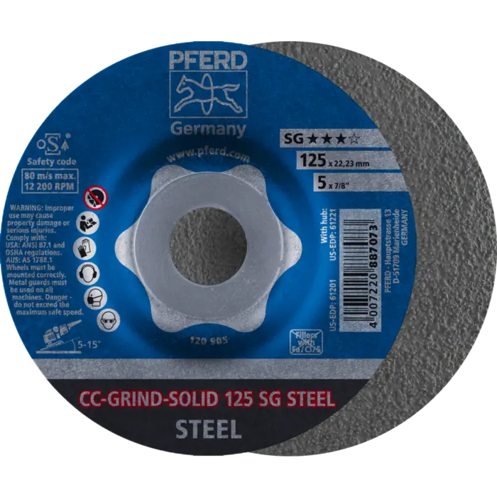 PFERD CC-GRIND (inkl. SOLID, FLEX, STRONG) CC-GRIND SOLID 125 SG STEEL