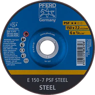 PFERD Schruppscheiben E 150-7 PSF STEEL