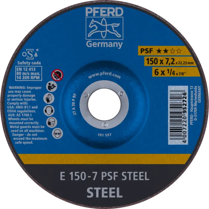 PFERD Schruppscheiben E 150-7 PSF STEEL
