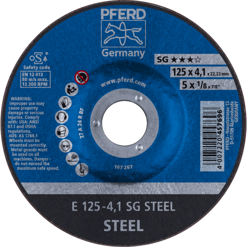 PFERD Schruppscheiben E 125-4,1 SG STEEL