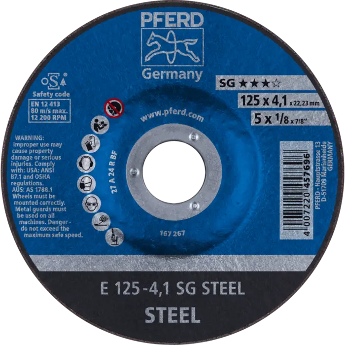 PFERD Schruppscheiben E 125-4,1 SG STEEL