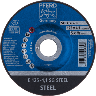 PFERD Schruppscheiben E 125-4,1 SG STEEL