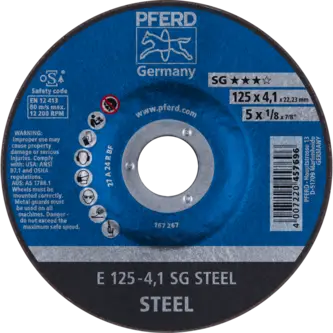 PFERD Schruppscheiben E 125-4,1 SG STEEL