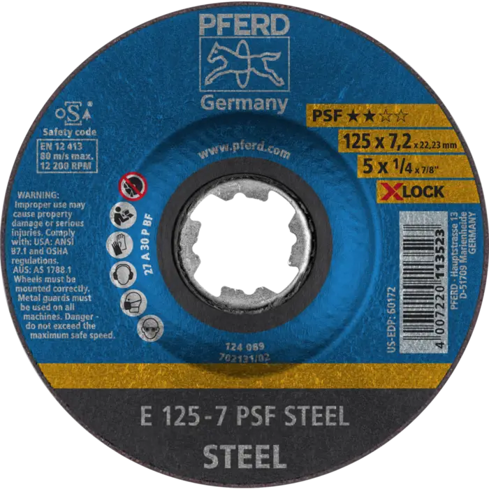 PFERD Schruppscheiben E 125-7 PSF STEEL/X-LOCK