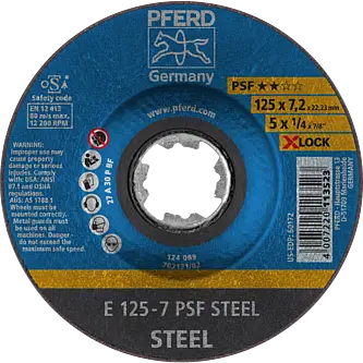 PFERD Schruppscheiben E 125-7 PSF STEEL/X-LOCK