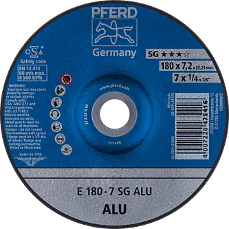 PFERD Schruppscheiben E 180-7 SG ALU