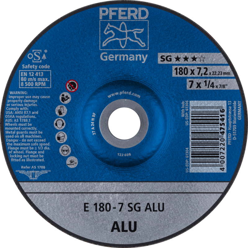 PFERD Schruppscheiben E 180-7 SG ALU