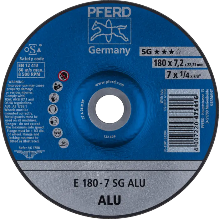 PFERD Schruppscheiben E 180-7 SG ALU