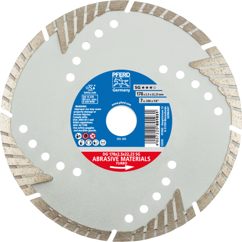 PFERD Diamantwerkzeuge für die Bauindustrie DG 178 x 2,5 x 22,23 SG
