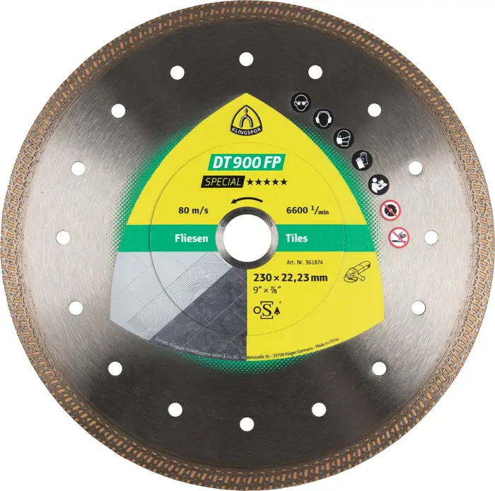 Klingspor - DT 900 FP Diamanttrennscheibe, 115 x 1,4 x 22,23 mm 1,4 x 10 mm, profilierter Schneidrand