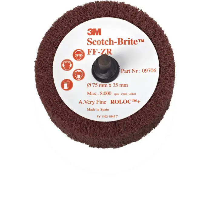Scotch-Brite Roloc Lamellenbürste FF-ZR, rot, 50 mm x 25 mm, A VFN