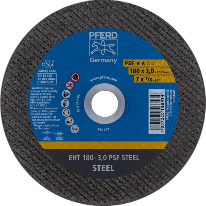 PFERD Trennscheiben EHT 180-3,0 PSF STEEL