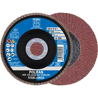 PFERD POLIFAN-Fächerscheiben PFF 125 A 120 SG STEELOX