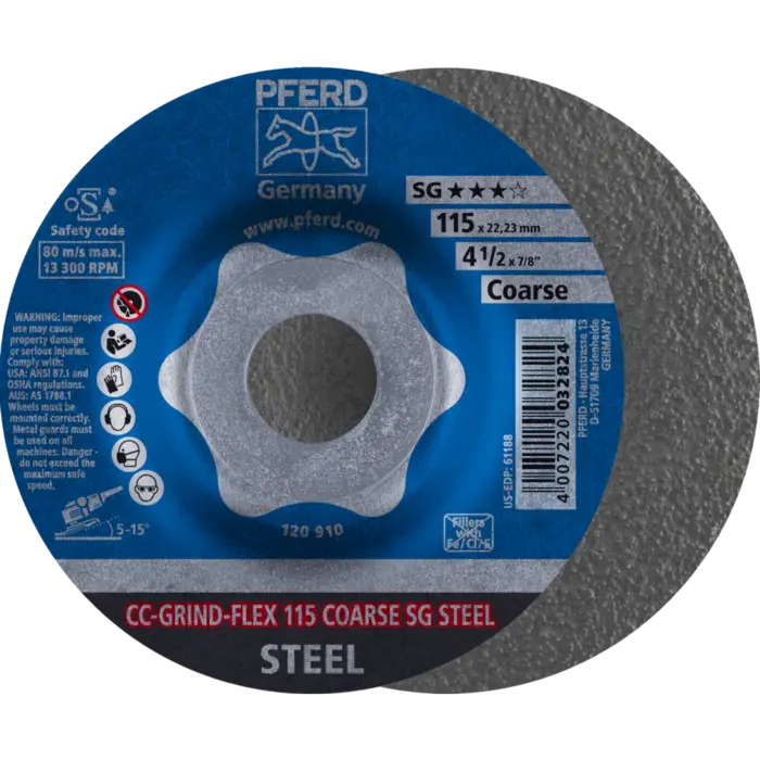 PFERD CC-GRIND (inkl. SOLID, FLEX, STRONG) CC-GRIND FLEX 115 SG STEEL COARSE