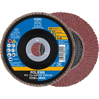 PFERD POLIFAN-Fächerscheiben PFC 125 A 40 PSF STEELOX