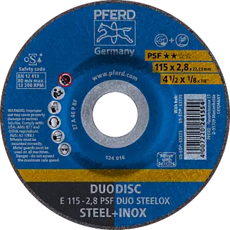 PFERD Trennscheiben E 115-2,8 PSF DUO STEELOX