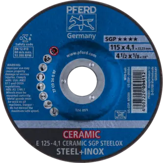 PFERD Schruppscheiben E 125-4,1 CERAMIC SGP STEELOX
