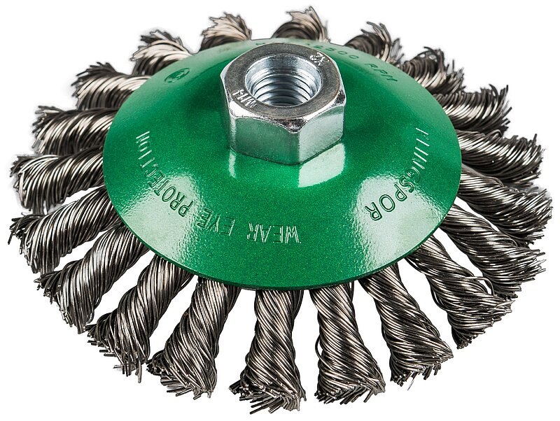 Klingspor - BK 600 Z Kegelbürste gezopft Anzahl Reihen 1, 100 mm Gewinde M 14 0,5 Edelstahl