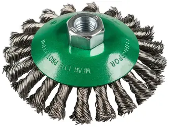 Klingspor - BK 600 Z Kegelbürste gezopft Anzahl Reihen 1, 115 mm Gewinde M 14 0,5 Edelstahl