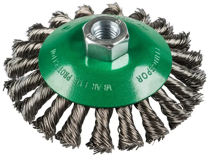 Klingspor - BK 600 Z Kegelbürste gezopft Anzahl Reihen 1, 115 mm Gewinde M 14 0,5 Edelstahl