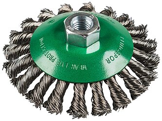 Klingspor - BK 600 Z Kegelbürste gezopft Anzahl Reihen 1, 100 mm Gewinde M 14 0,5 Edelstahl