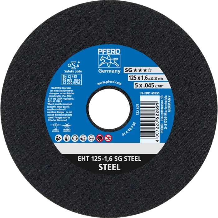PFERD Trennscheiben EHT 125-1,6 SG STEEL