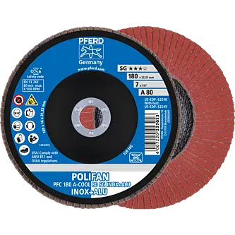 PFERD POLIFAN-Fächerscheiben PFC 180 A-COOL 80 SG INOX+ALU