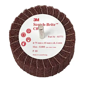 Scotch-Brite Lamellenbürste CB-ZS, rot, 76,2 mm, 45 mm, 6 mm, P180