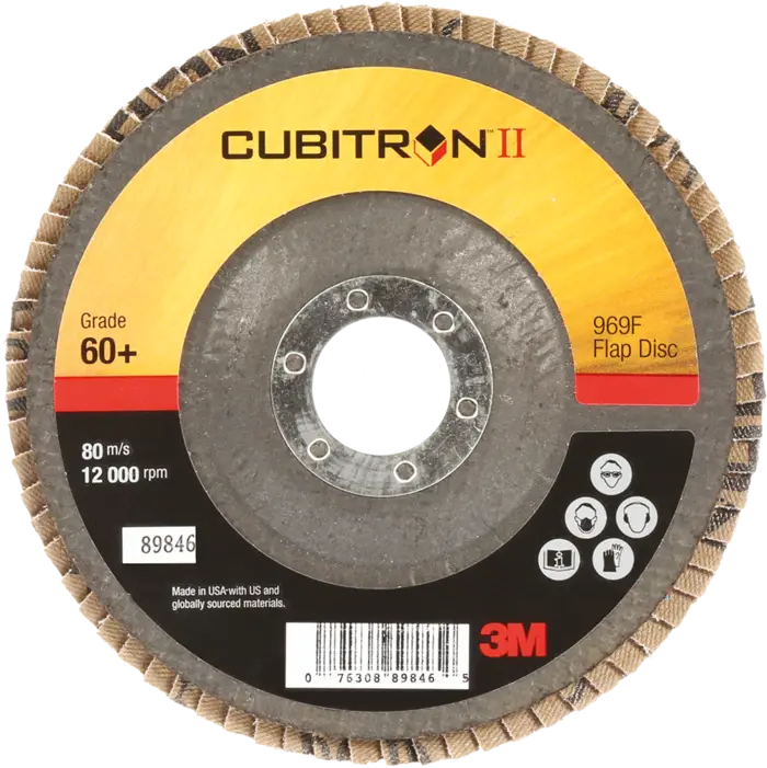 3M Cubitron II Fächerscheibe 969F, 180 mm x 22 mm, 80+, flach