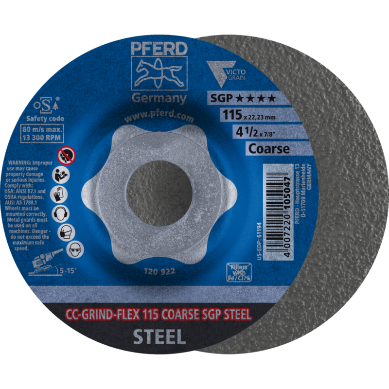 PFERD CC-GRIND (inkl. SOLID, FLEX, STRONG) CC-GRIND FLEX 115 COARSE SGP STEEL