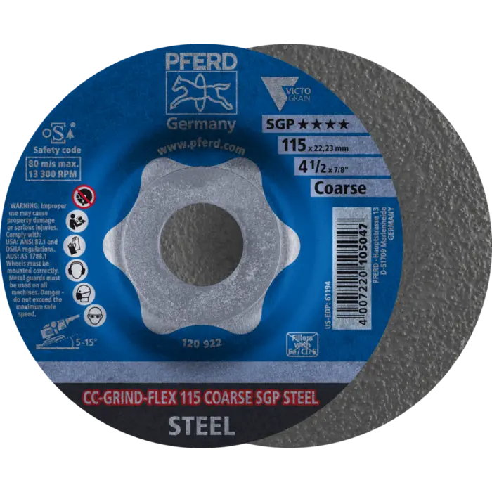 PFERD CC-GRIND (inkl. SOLID, FLEX, STRONG) CC-GRIND FLEX 115 COARSE SGP STEEL