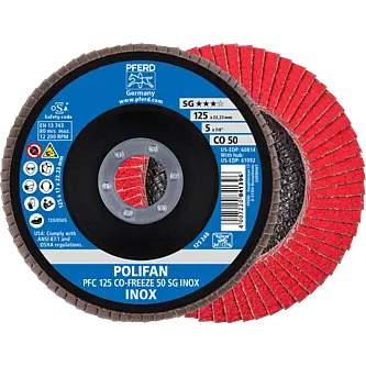 PFERD POLIFAN-Fächerscheiben PFC 125 CO-FREEZE 50 SG INOX